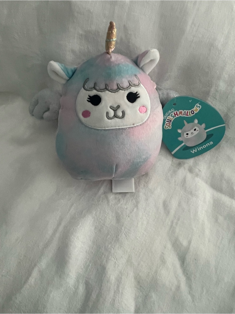 Squishmallows Winona Pastel Pink & Blue Unicorn-Llama Plush-NWT